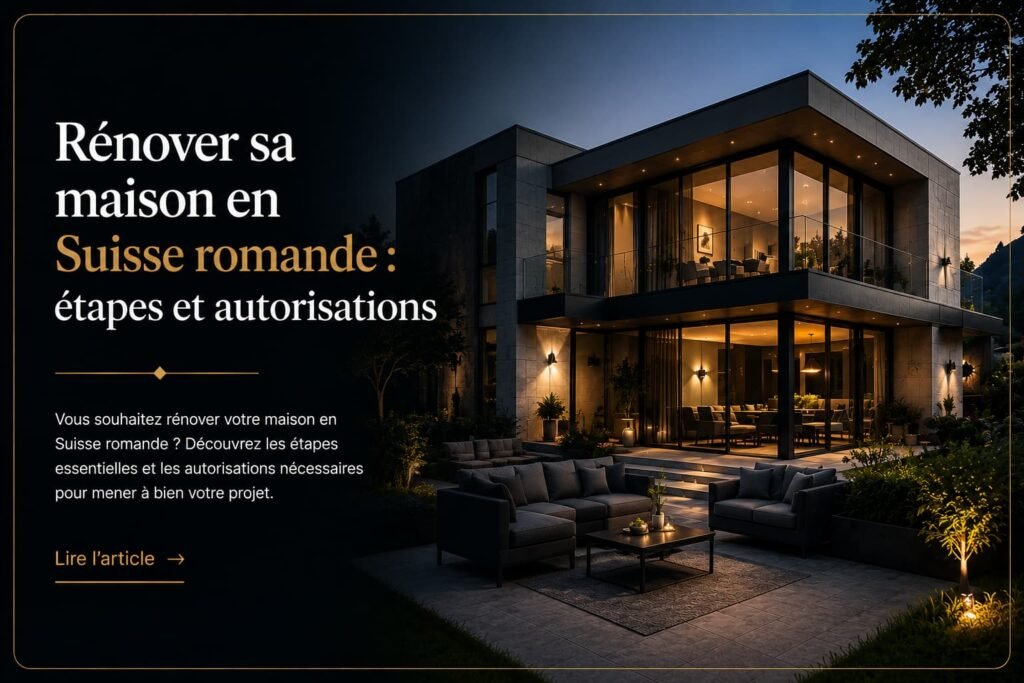 Rénover sa maison en Suisse romande : étapes et autorisations